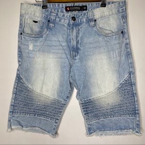 South Pole distressed raw hem shorts